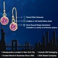 thumbnail image 2 of Gem Stone King 14K Yellow Gold Pink Moissanite Earrings for Women | 1.60 Cttw | Gemstone Birthstone | Round 6MM, 2 of 6