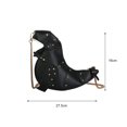 thumbnail image 3 of Bolsa de hombro de cuero de dinosaurio de dibujos animados para mujer cruzados pequeños con remaches informales Tmvgtek Para Estrenar, 3 of 9