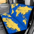 thumbnail image 2 of CHAQLIN World Map Full Wrap Rear Bench Car Seat Cover for Car Interior Automotive, Stretchable Back Seat Cover Protectors Machine Washable for Dogs, 2 of 4