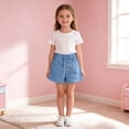 thumbnail image 2 of Girls Denim Shorts Comfortable Casual Short Pants For Everyday Wear Jean Bottoms For Girls Everyday Adventures, 2 of 6