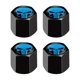 thumbnail image 1 of 4 Uds. Tapas Vástago Válvula Neumático Coche Calavera Aire () Azul, 1 of 4