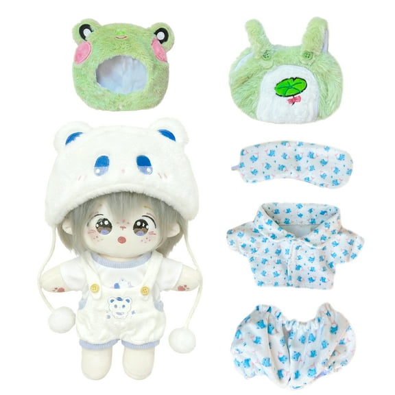 10 Inch Cotton Doll with 3 Outfits, Dress Up Plush Toy Set, Girl’s Collectible Gift