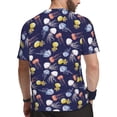 thumbnail image 2 of Wukai Colorful Jellyfish Print Men's Short-Sleeved Mesh T-Shirt,Quick-Dry Short Sleeve Workout T-Shirt-X-Small, 2 of 8