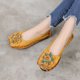 thumbnail image 3 of XIHAHA Retro Folk-zapatos planos de cuero genuino suave personalizados para mujer con flores, zapatos de mujer, mocasines de diseñador, zapatos sin cordones, 3 of 5