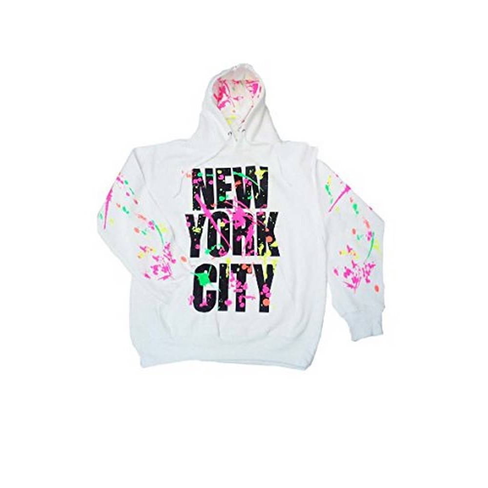 NY Popular - New York City Splatter Neon Paint Hoodie Sweatshirt ...