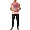 thumbnail image 2 of INSPIRE CHIC Father's Day Stripes Tank Top for Men's Striped Sleeveless T-Shirt Crew Neck Casual Vest S Red White, 2 of 6