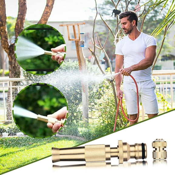 Outdoor Garden Faucet Brass Hose Connector Adapter Fitting Brass Nozzle