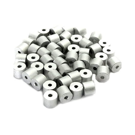 

Aluminum Swage Stop for 1/8 Wire Rope Cable - Aluminum Cable Stop Sleeve for 1/8 Inch Wire Rope Swage Clip Aluminum Cable Crimp Sleeves Cable Stops 1/8 Aluminum Swage Sleeves (100)