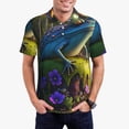 thumbnail image 5 of Yiaed Cute Blue FrogPrint Men's Short Sleeve Polo Shirt,Golf Polo for Men Three-Button Golf Shirt Athletic Casual Collared T-Shirt- X-Large, 5 of 7