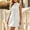 White, variant on QUNYINEY Sleeveless Dresses Women Summer Work Mini Pink A Line Dress Button Down Office Mock Neck Loose Fit Casual Dresses