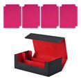 thumbnail image 1 of CAJA DE CARAL CAJA COMEDIBLE Magnética Duración con 4 divisores de cartas Negro Rojo con Rosa, 1 of 8