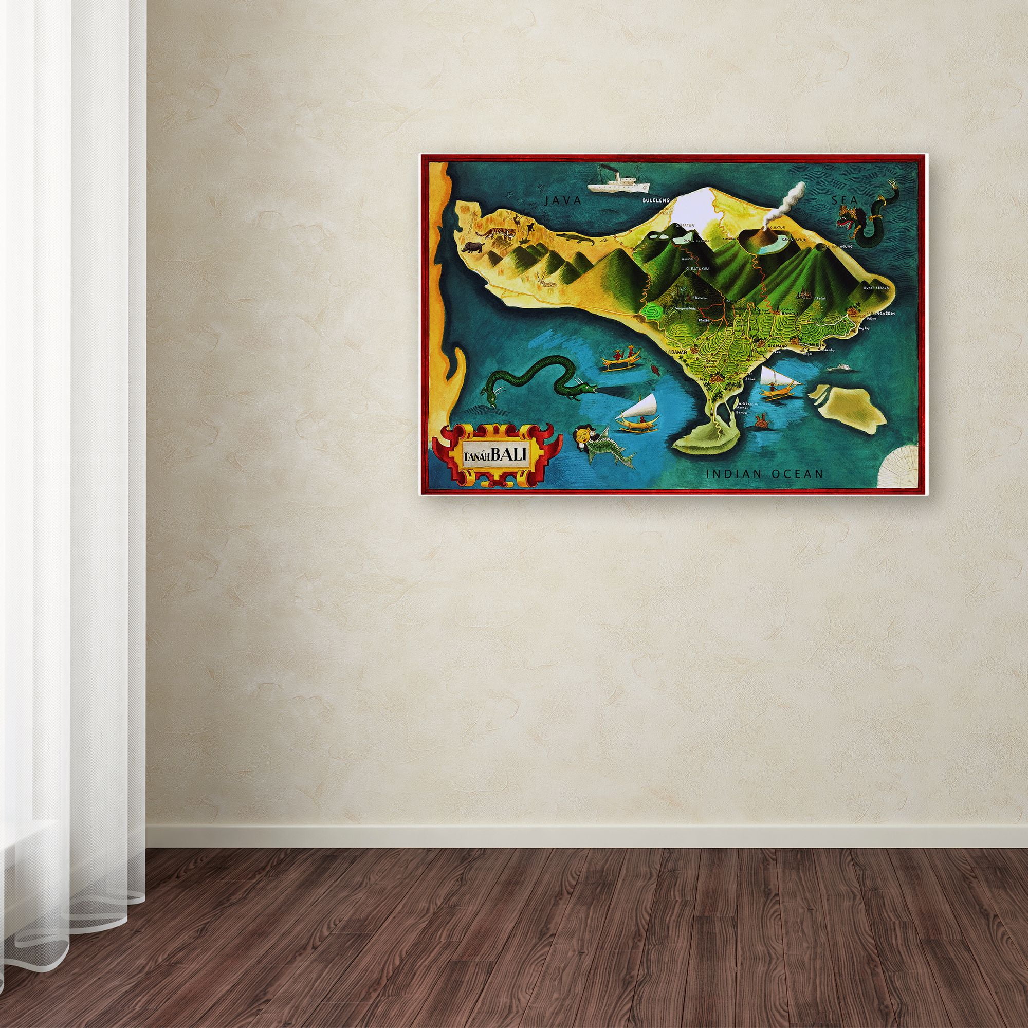 Trademark Fine Art 'Bali Province Of Indonesia' Canvas Art by Vintage Lavoie