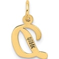 thumbnail image 4 of 14K Yellow Gold Small Script Letter D Initial Charm (13.2 X 10.38) Made In United States yc658d, 4 of 6