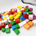 thumbnail image 3 of 25 Colorful Wooden Blocks Cube Embellishments Kids Educational Game Toy 25mm, 3 of 8