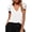 White, variant on Womens Blouses Dressy Casual Summer V Neck Ruffle Cap Sleeve Business Work Tops Spring Teacher Shirts