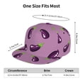 thumbnail image 2 of Flat Bill Trucker Hats for Women Men - purple Eggplant Pattern Adjustable Flat Baseball Cap Snapback Hats Dad Hats for Men, 2 of 7