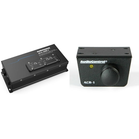 AudioControl ACX-300.1 Mono Powersports/Marine Amplifier — 300 watts RMS x 1 at 2 ohms with 8GA OFC Pure Copper Wiring Kit with ACR-1 Bass Knob Remote