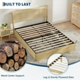 thumbnail image 4 of Queen Bed Frame with Natural Rattan Headboard, 4 Drawers, Sturdy Metal Base, Boho-Style Cane Support, No Box Spring Required, Wood Metal Platform Beds, Noise Free, No Box Spring Needed, 4 of 9
