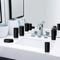 thumbnail image 2 of rn Bathroom Accessories Set Dish Vanity Decor Tumbler black, 2 of 7