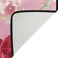 thumbnail image 5 of SKYSONIC 36x24in Vintage Rose Flower Area Rug, Pink White Floral Non-Slip Floor Carpet for Indoor Living Dining Room Bedroom, 5 of 7