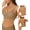 Tan, variant on Seamless Low Back Bra Wireless Padded Bralette Thin Straps Comfort Halter Backless Cross Multiway Convertible Bras