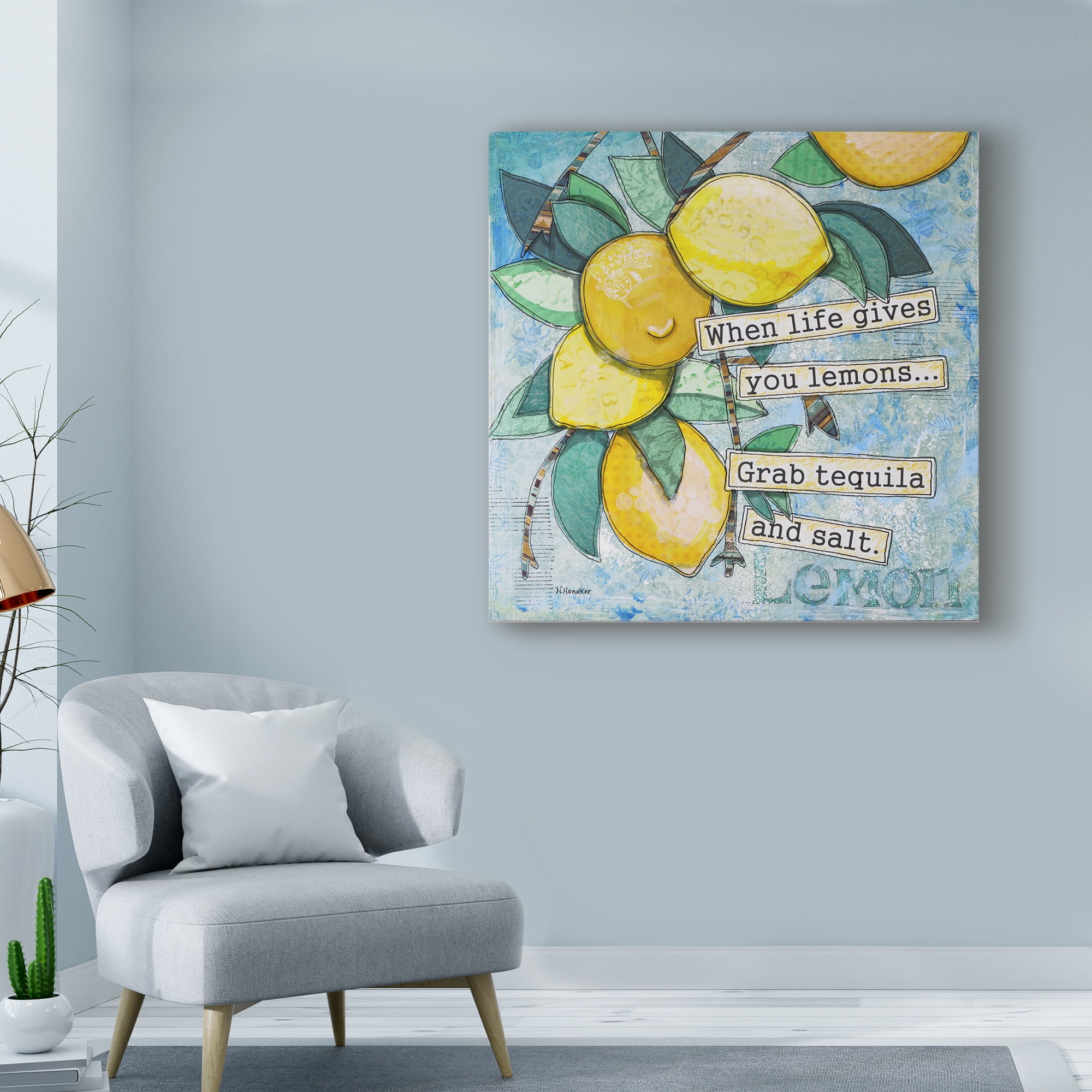 Trademark Fine Art 'Lemony Life' Canvas Art by Let Your Art Soar