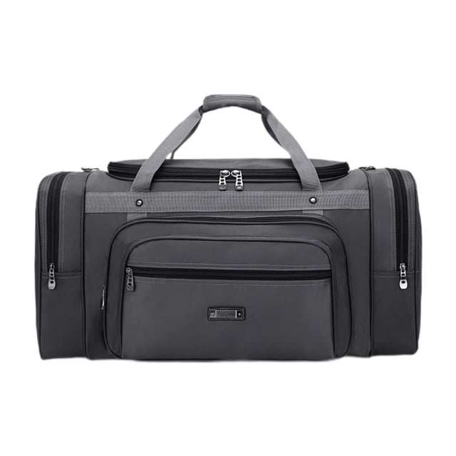 Bolsa de viaje para almacenamiento de equipaje, bolsa de lona ligera para gimnasio, vacaciones, viajes deportivos Gris