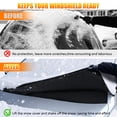 thumbnail image 5 of Windshield Snow & Ice Cover Fits Most Cars Sedans SUVs, Waterproof Oxford Fabric with Magnets & Straps, 5 of 6
