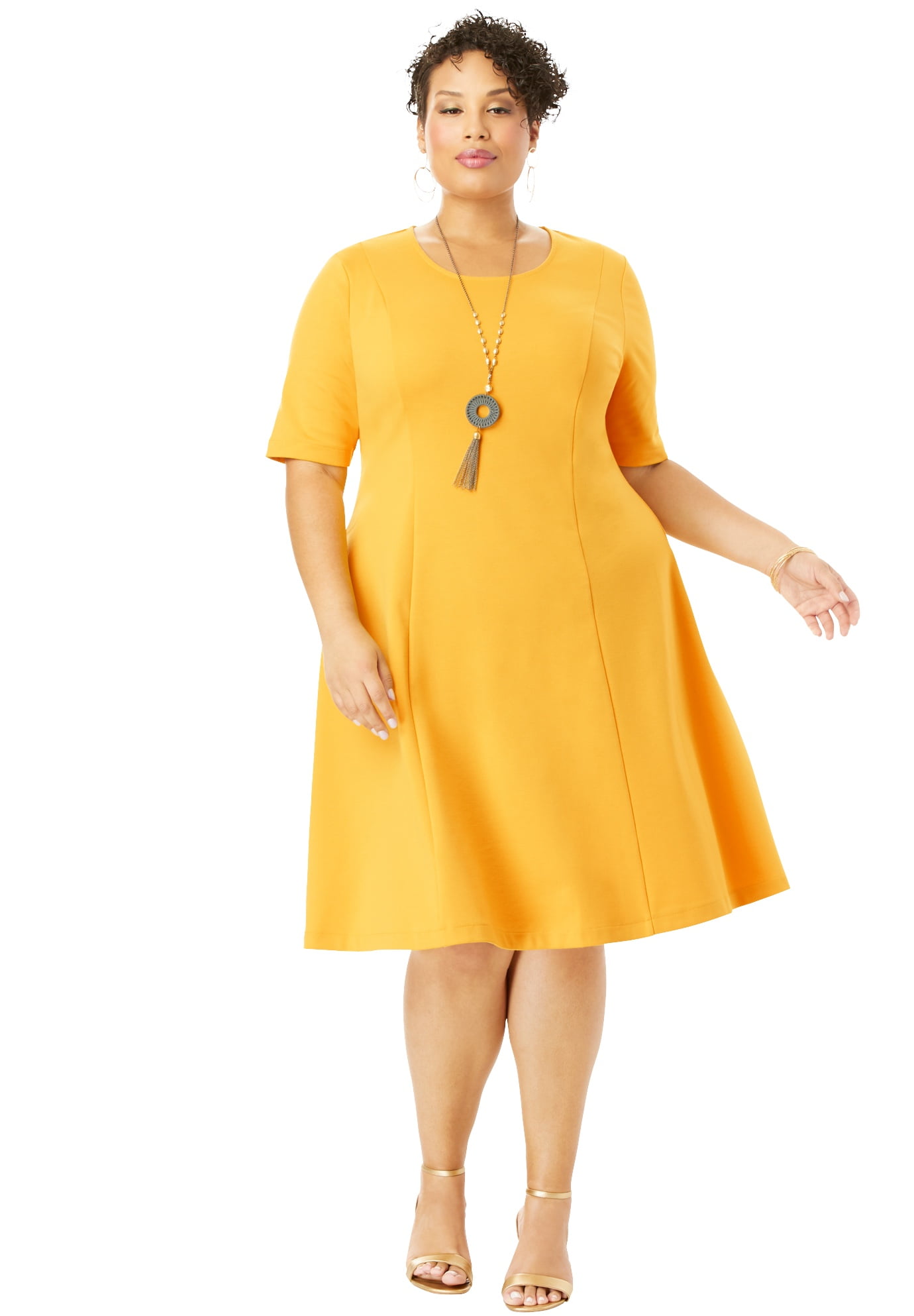 ponte flare dress