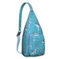 thumbnail image 1 of Marine Explorer Sling Backpack - Abstract Ocean Life Print, Fashionable Crossbody Bag for Students & Office Workers, 1 of 4