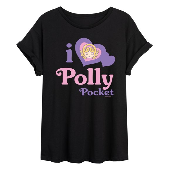 Polly Pocket - I Love Polly Pocket - Women's Oversized Graphic T-Shirt