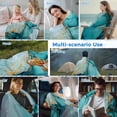 thumbnail image 5 of Teal Ombre Cooling Blanket, Lightweight Breathable Summer Throw Blanket with Double Sided Cold Effect, Modern Marble Ink Painted Abstract Picnic Beach Blankets Bed Sheet for Hot Sleepers 30"x40", 5 of 8