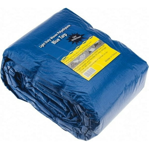PRO SOURCE Light Duty Blue Polyethylene Tarp: UV Resistant, 60' x 40' x 5 mil