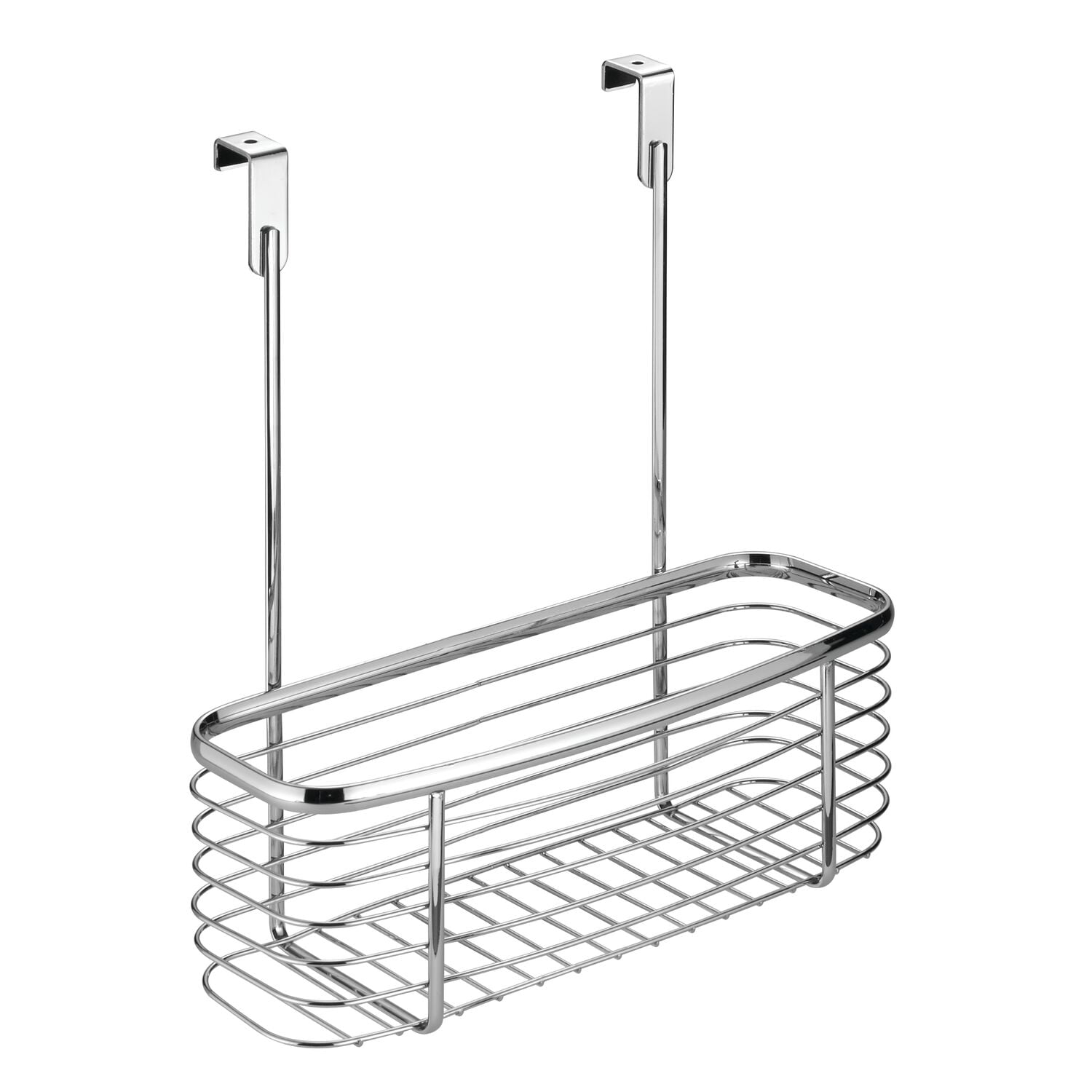 IDesign Chrome Axis Metal Over the Cabinet Door Storage Organizer