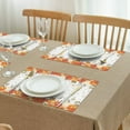 thumbnail image 4 of 4 Pieces Place Mat Linen Durable Table Placemats Welcome Autumn Maple Leaf Pumpkins Dinner Mats for Outdoor Tables Desk Kitchen, 4 of 7