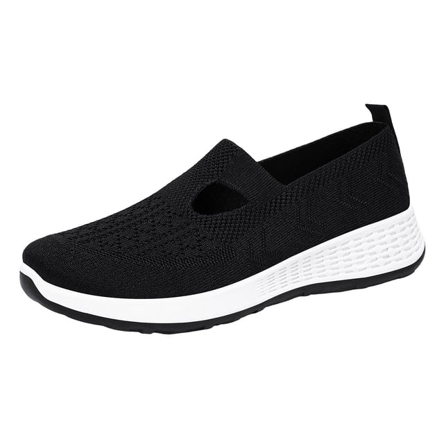 DXOUPM Chaussures à Enfiler pour Femmes en Maille Respirante Espadrilles Légères Marche Course Chaussures Rétro