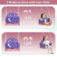 thumbnail image 4 of G TALECO GEAR Swing Sets for Backyard, Foldable Baby Swing Outdoor with Safety Harness, Indoor Toddler Swing Pink & Purple, 4 of 7