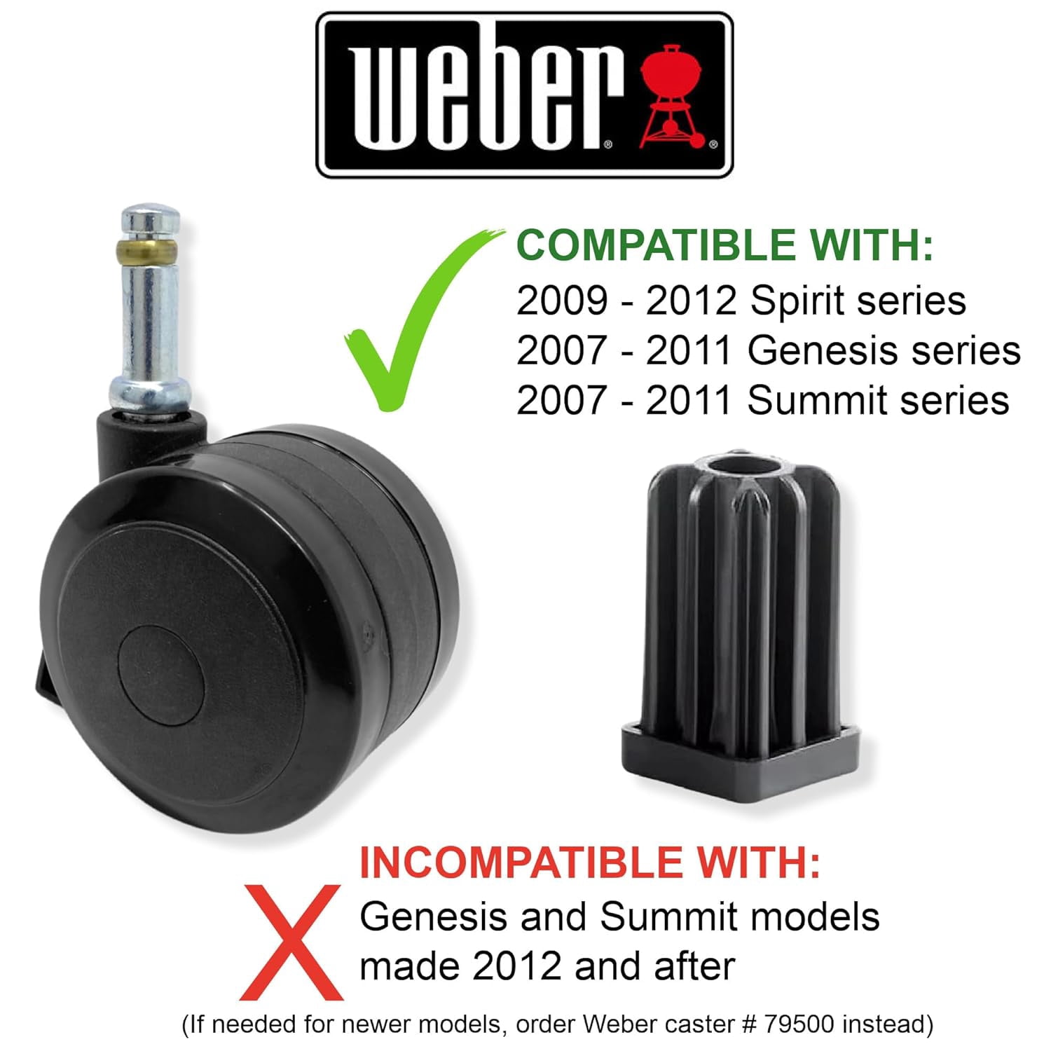 2 Weber Grill Caster Wheel 70359