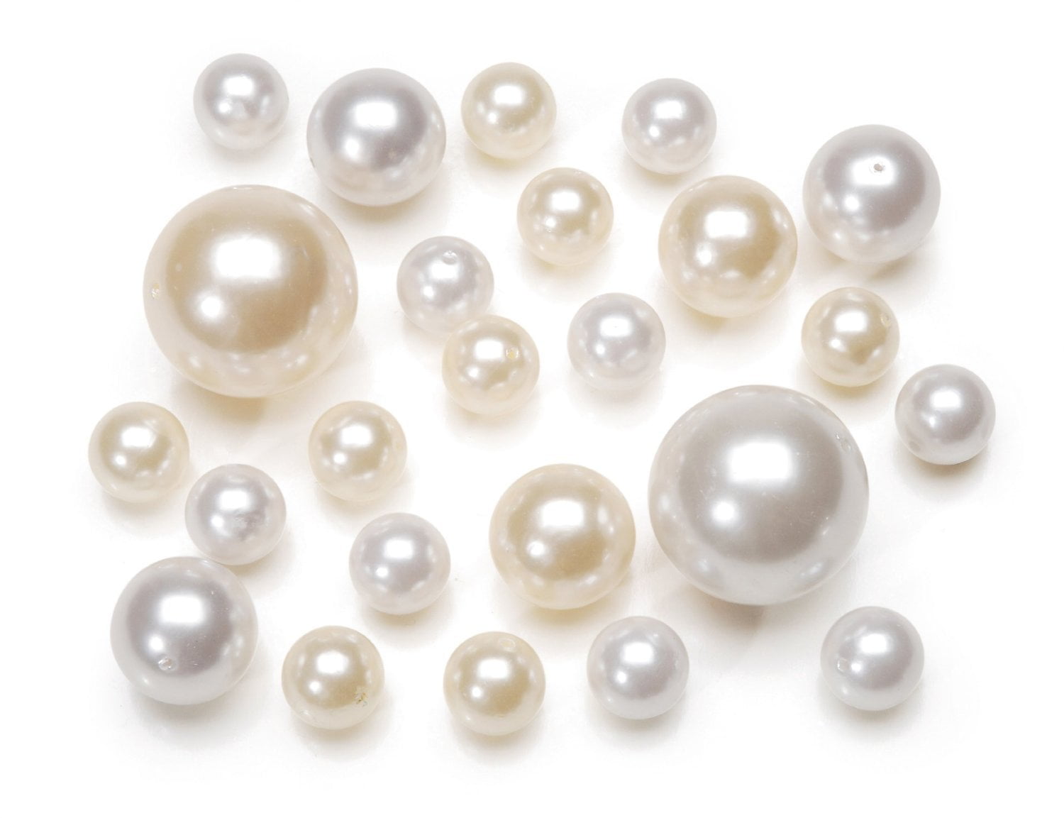 10 mm, Ivory Plastic Pearl 3-Lbs loose beads vase filler 