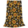 thumbnail image 2 of Balery Sunflowers And Bww Manta de Felpa Suave y Acogedora – Cobija de Franela Aterciopelada para Cama, Lavable y Cálida para Sofá, Mascotas, Transpirable-80"x60", 2 of 7