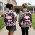 thumbnail image 2 of Jeiento Axolotl 17 Inch Teen Girls Backpack Set 4-Piece Lunch Bag Pencil Case Water Bottle Holder Pink Cherry Blossom Lightweight Large Capacity School Bookbag for Kids Students Back to School, 2 of 7