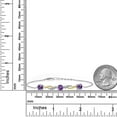 thumbnail image 6 of Gem Stone King 1.47 Ct Purple Amethyst E-F Lab Grown Diamond 925 Silver and 10K Yellow Gold 7 inch Tennis Bracelet for Women with 1 inch Extender, 6 of 6