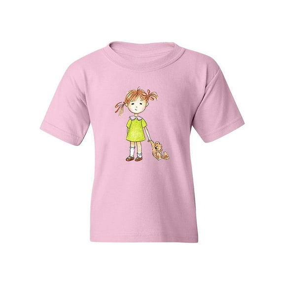 Girl With A Teddy Bear T-Shirt Juniors -Image by Shutterstock,  x-Small