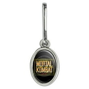 Mortal Kombat Insert Coin Antiqued Oval Charm Clothes Purse Suitcase Backpack Zipper Pull Aid