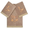 thumbnail image 5 of Authentic Hotel and Spa  Turkish Cotton Aaron 3PC Embellished Towel Set Cocoa, 5 of 5