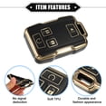 thumbnail image 4 of Unique Bargains Key Fob Cover for Chevrolet Suburban 4 Buttons TPU Black Remote Keyless Smart Key Fob Case Protection, 4 of 7