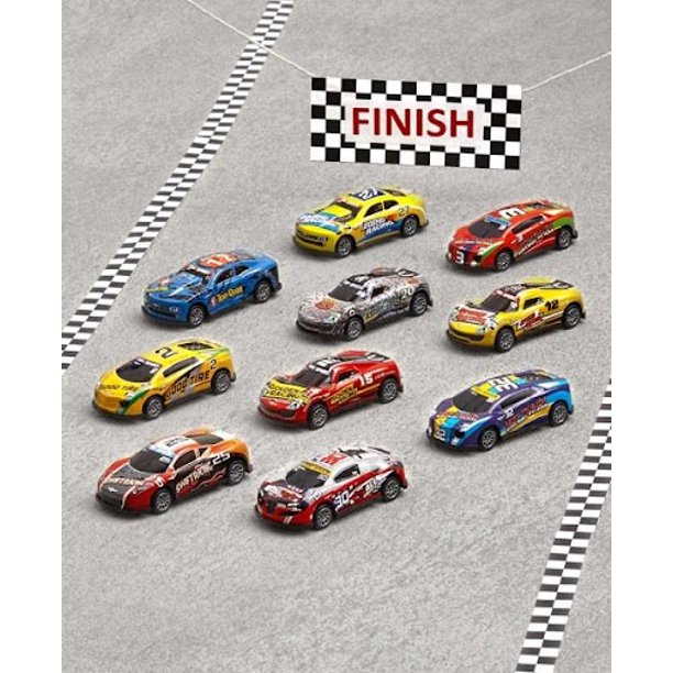 Set of 10 PullBack Cars