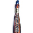 thumbnail image 2 of Endea Graduation Royal Blue/Orange Mixed Color Graduation Tassel with Stacked Silver Date Drop, 2 of 2
