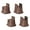 Brown, variant on MOMOJIA Quiet Rollers Pads with Anti Scratch Protection & Moisture Resistance Furniture Leg Risers for Furniture Rotate Base