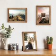 thumbnail image 4 of Emfogo 5x7 Picture Frame, Pack of 2 Rustic Picture Frames 5x7 with Real Glass, Solid Wood 5x7 Photo Frame for Table Top Display or Wall Mounted (Carbonized Brown), 4 of 4